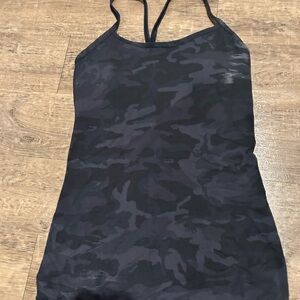 lululemon athletica Black Camo Tank Top